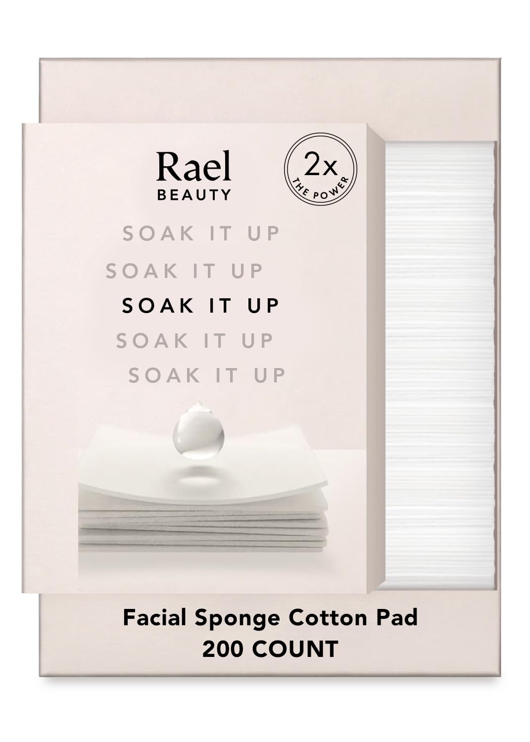 Rael coton-visage, douceur soyeuse pour une application délicate des soins.