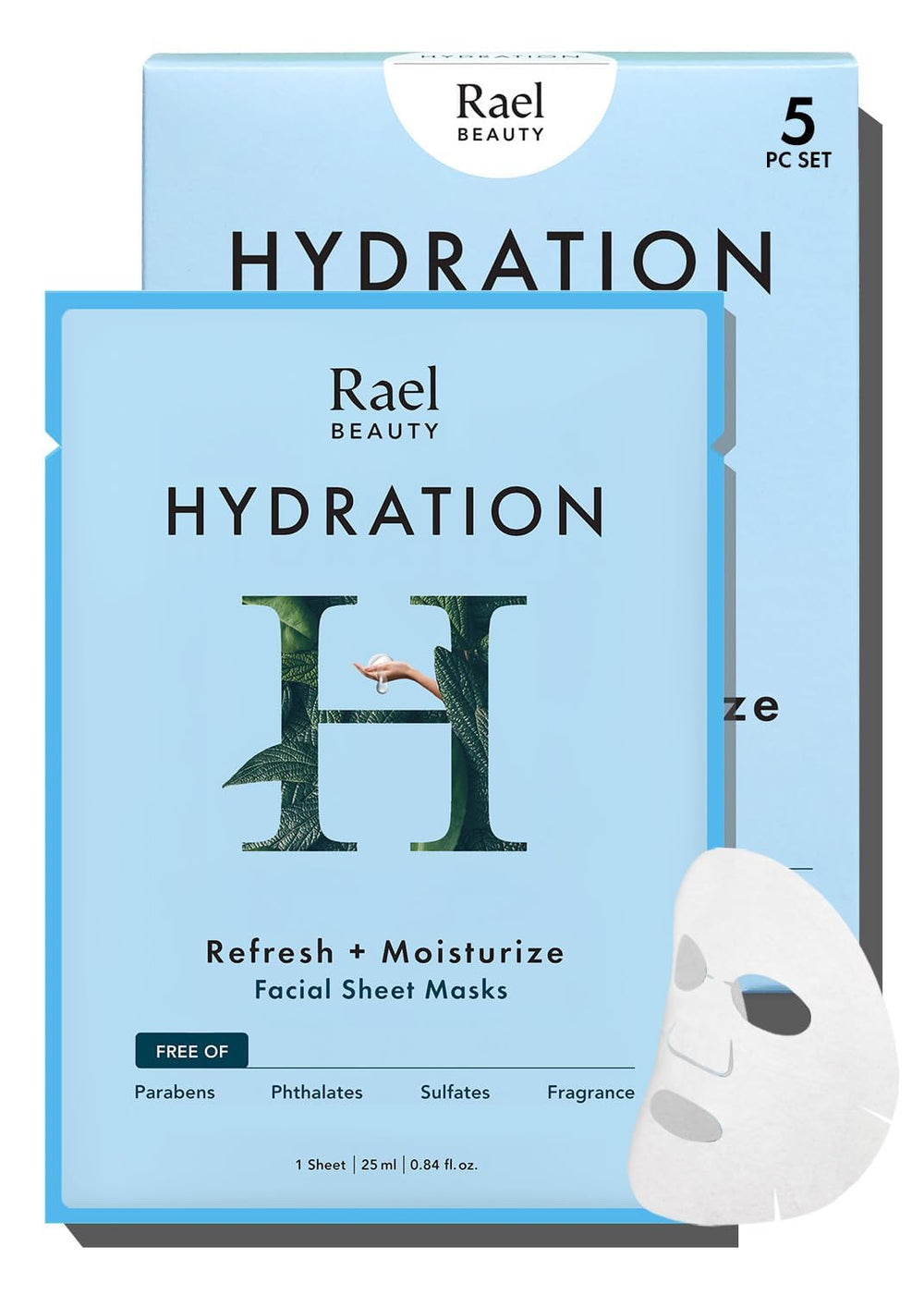 Rael masque-visage-bambou-hydratant pour une hydratation douce et rapide