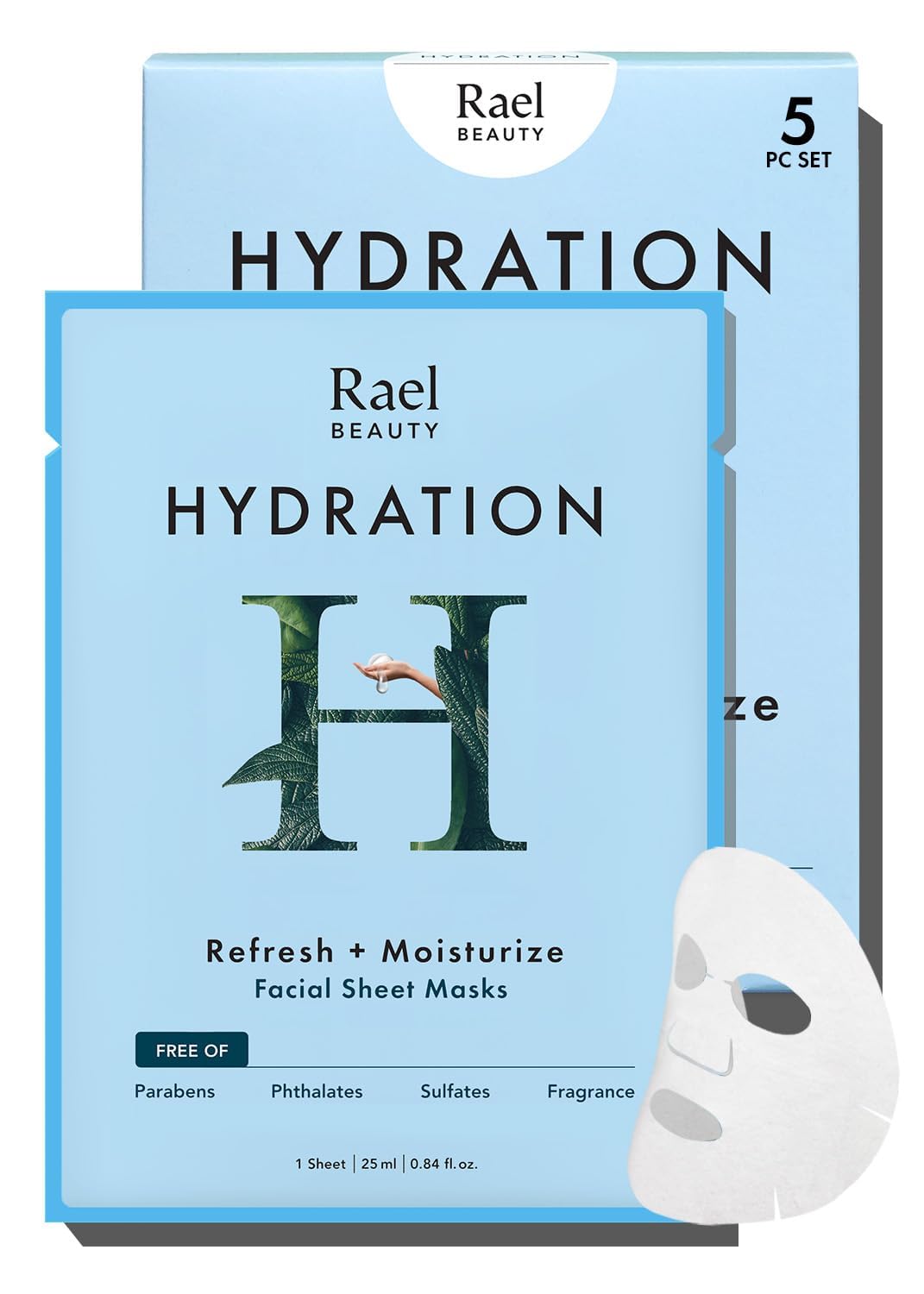 Rael masque-visage-bambou-hydratant pour une hydratation douce et rapide