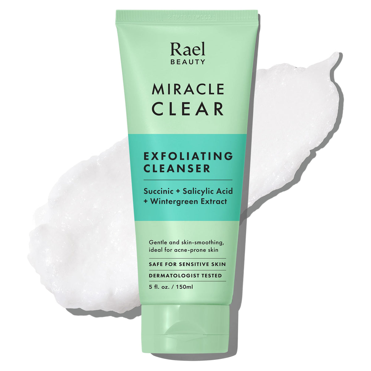 Rael Miracle Clear nettoyant visage, bouteille visible, nettoyage en profondeur des impuretés