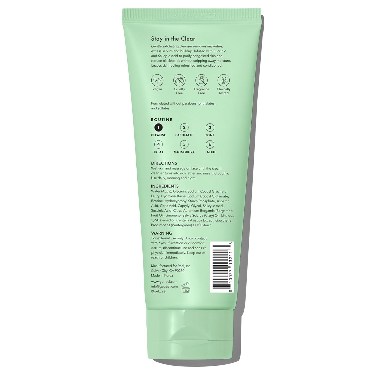 Rael Miracle Clear sensation de fraîcheur durable pour peau prête au maquillage