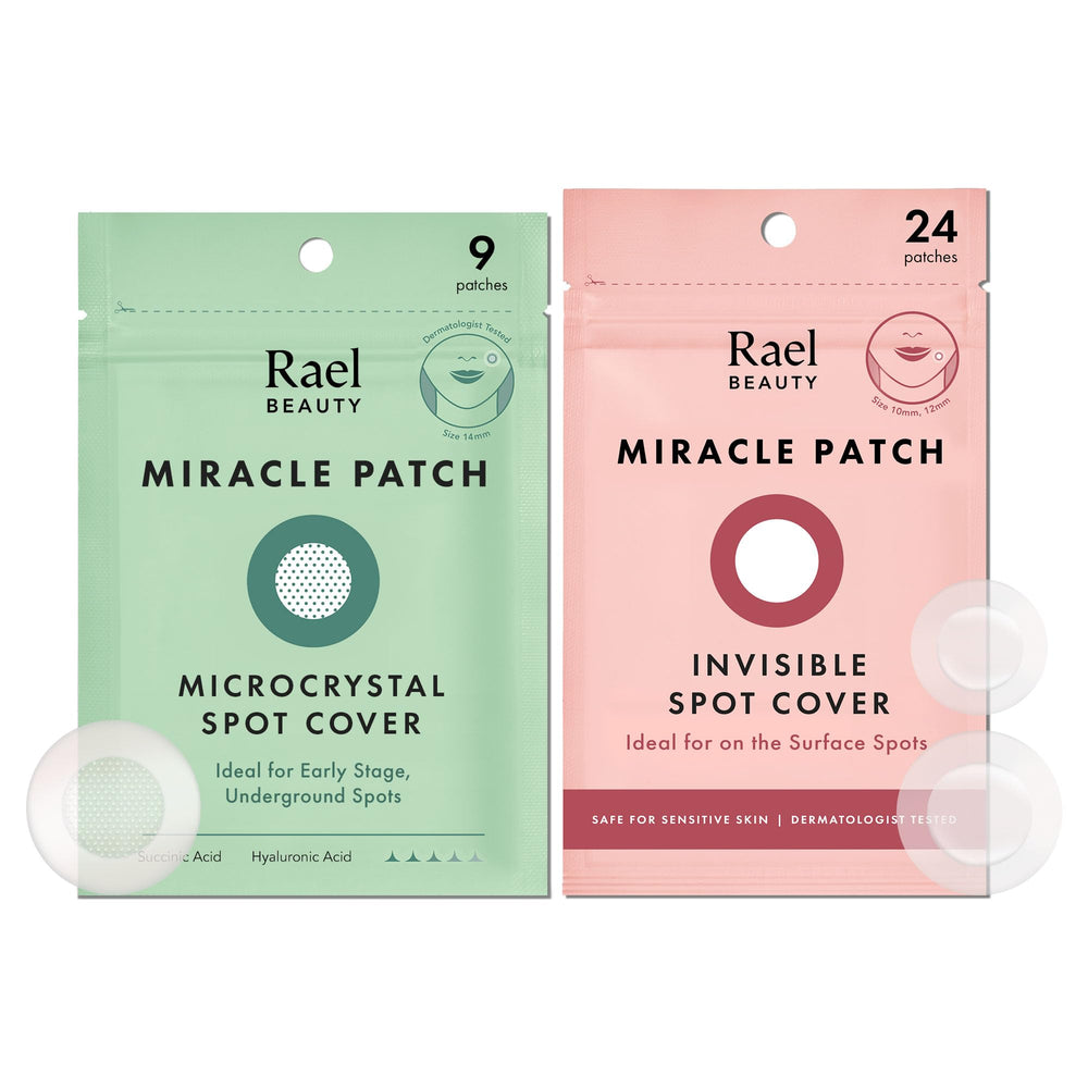 Pansement Rael acné, hydrocolloïde transparent, 10 mm, discret sur la peau.