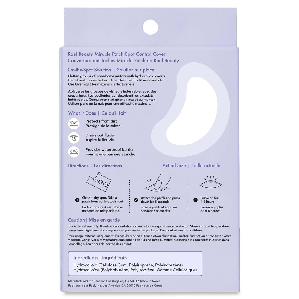 Pansement Rael hydrocolloïde zone sensible, adapté aux zones délicates du visage.