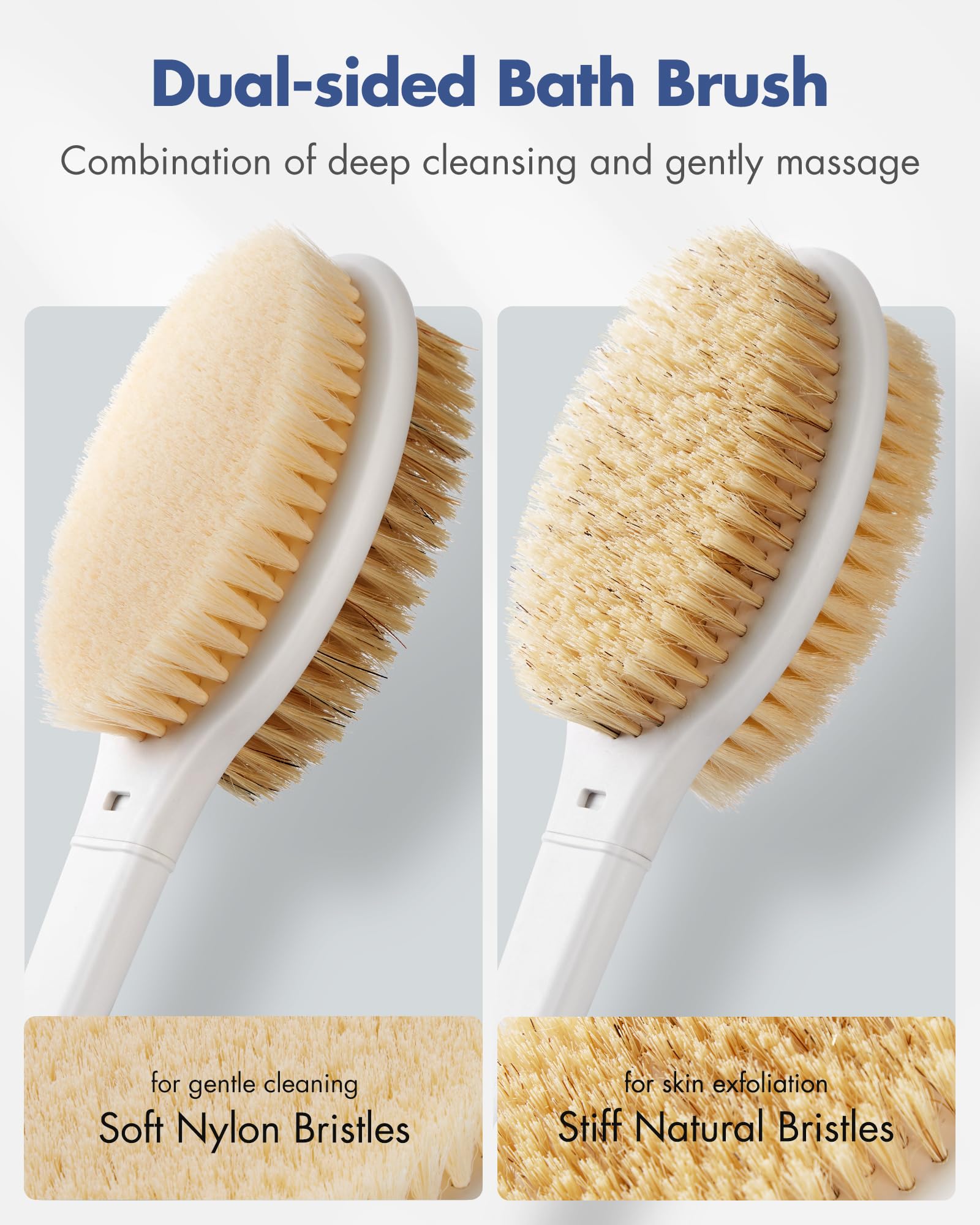 Brosse Rafow avec face rigide pour exfolier en profondeur.