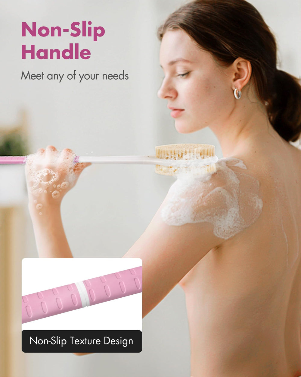 Rafow brosse-douche-brossage-a-sec stimule la circulation et purifie les pores.