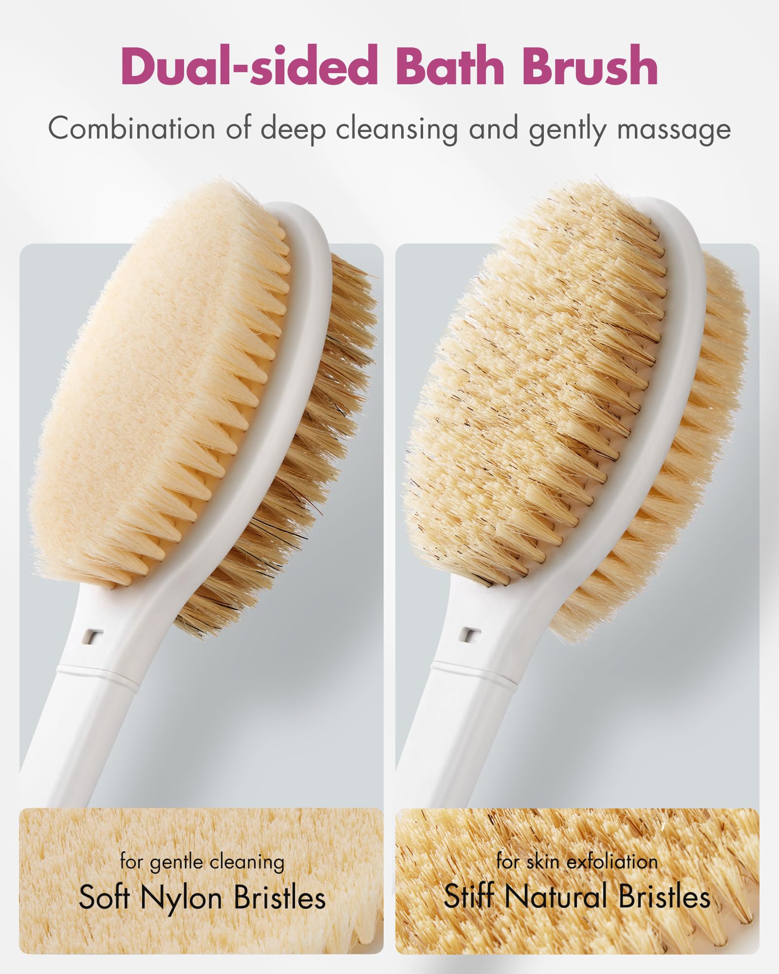 Rafow brosse-douche-dos-poils-douces nettoie en douceur et mousse bien.