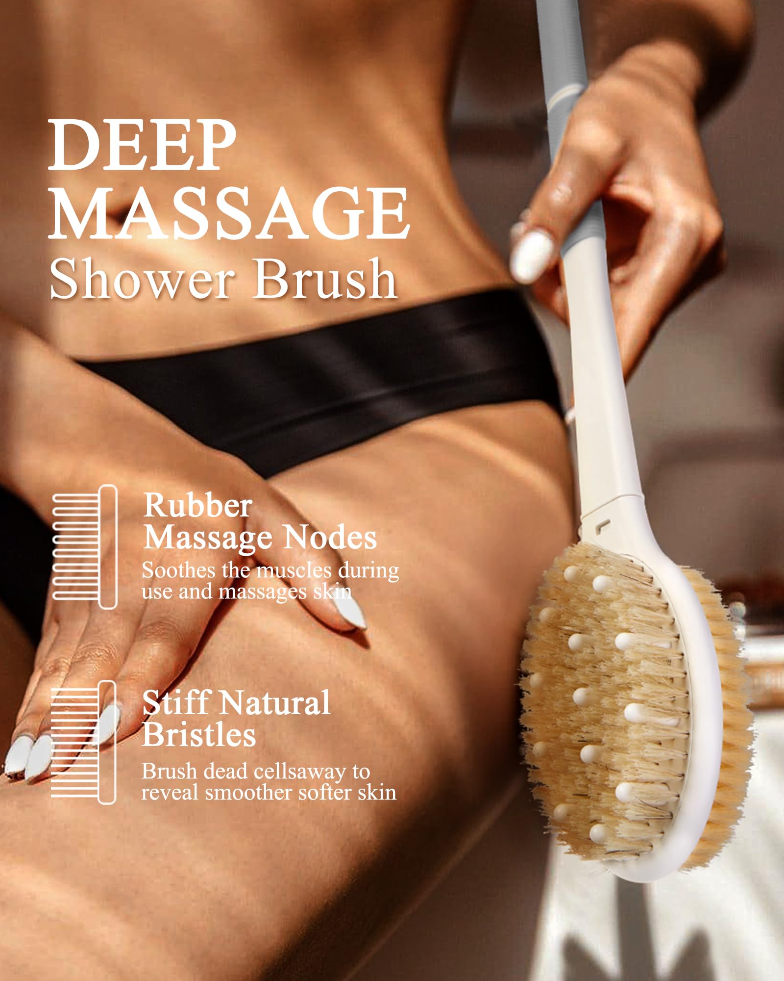 Poils sanglier naturels offrent une exfoliation efficace et naturelle.