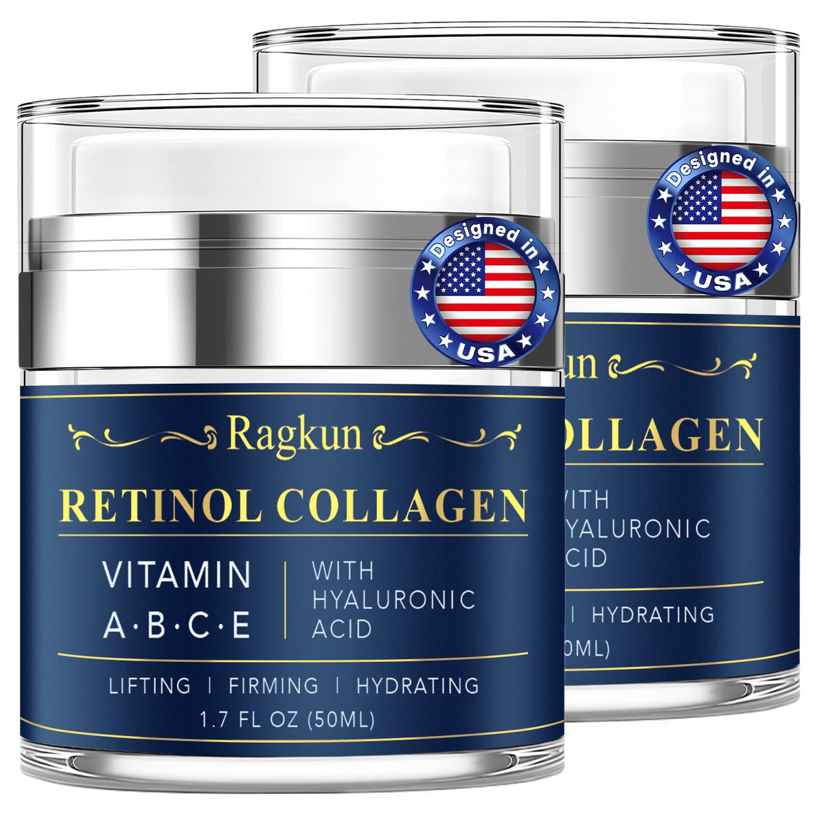 Ragkun Crème Rétinol – visage et cou, application rapide pour peau lisse.