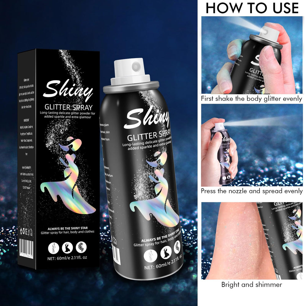 Ragkun-paillettes-application-corps-cheveux : utilisation simple sur peau et cheveux.