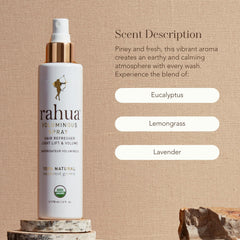 Rahua Voluminous Spray donne du volume à la racine et une texture aérienne.