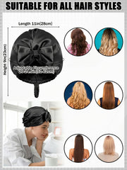 Bonnet Ramede soie noir boucle ajustable pour ajustement personnalisé