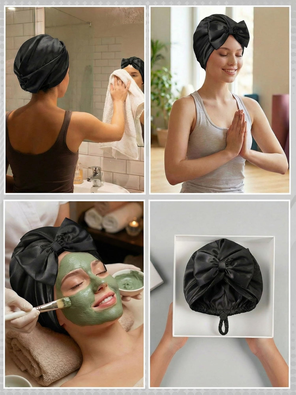 Bonnet Ramede soie noir cadeau parfait pour amis et famille