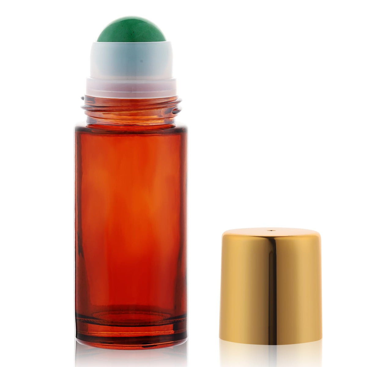 RAMFIYN Bouteille Roll-On ambrée 50 ml, protège les huiles sensibles à la lumière.
