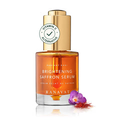 Sérum éclaircissant au safran RANAVAT BOTANICS — Bouteille prête à révéler l’éclat.