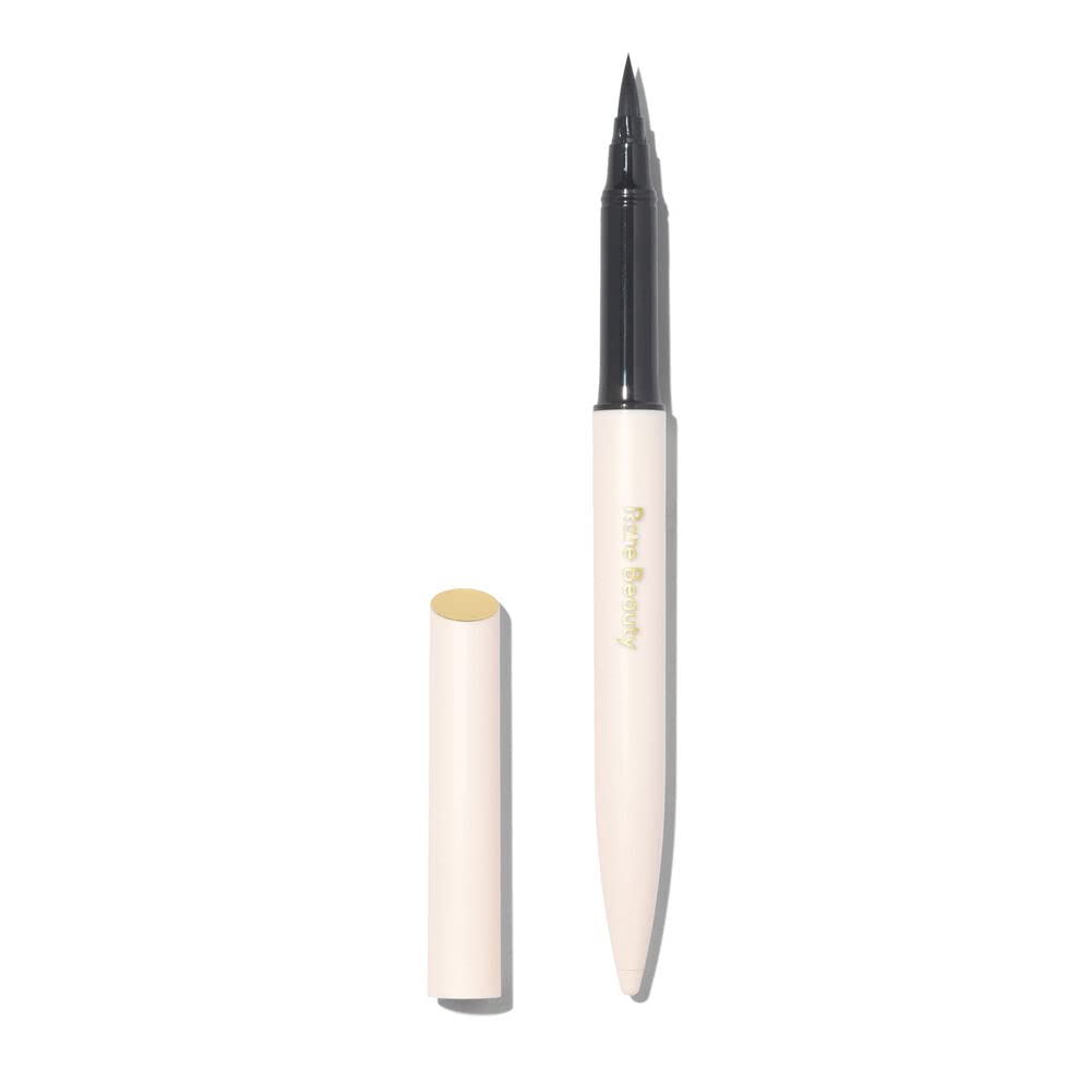 Rare Beauty Perfect Strokes Matte Flacon et pinceau pour tracé net.