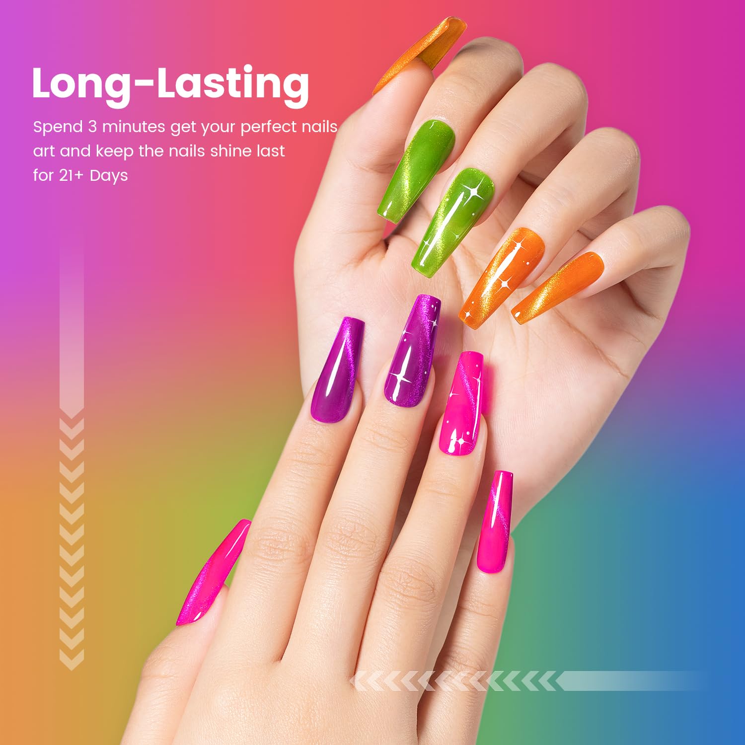RARJSM Aimant pour vernis gel cat eye, effet magnétique personnalisable.
