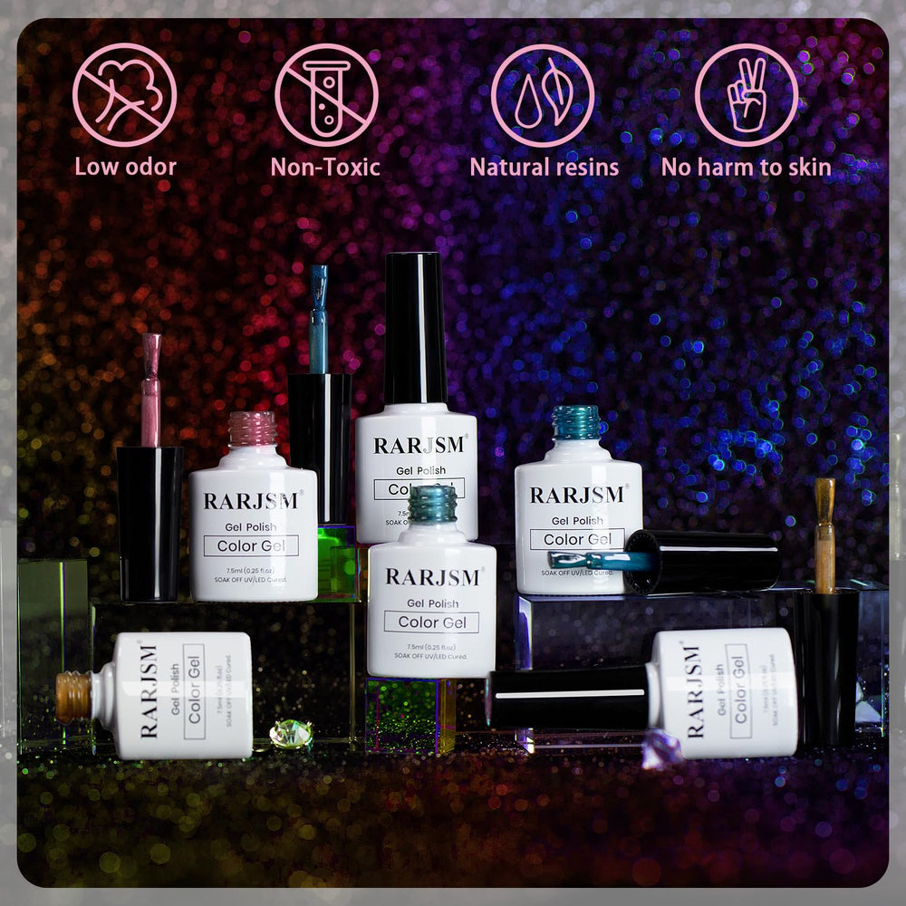 RARJSM Aurora vernis gel avec effet oeil-de-chat et pigments magnétiques pour un look personnalisé