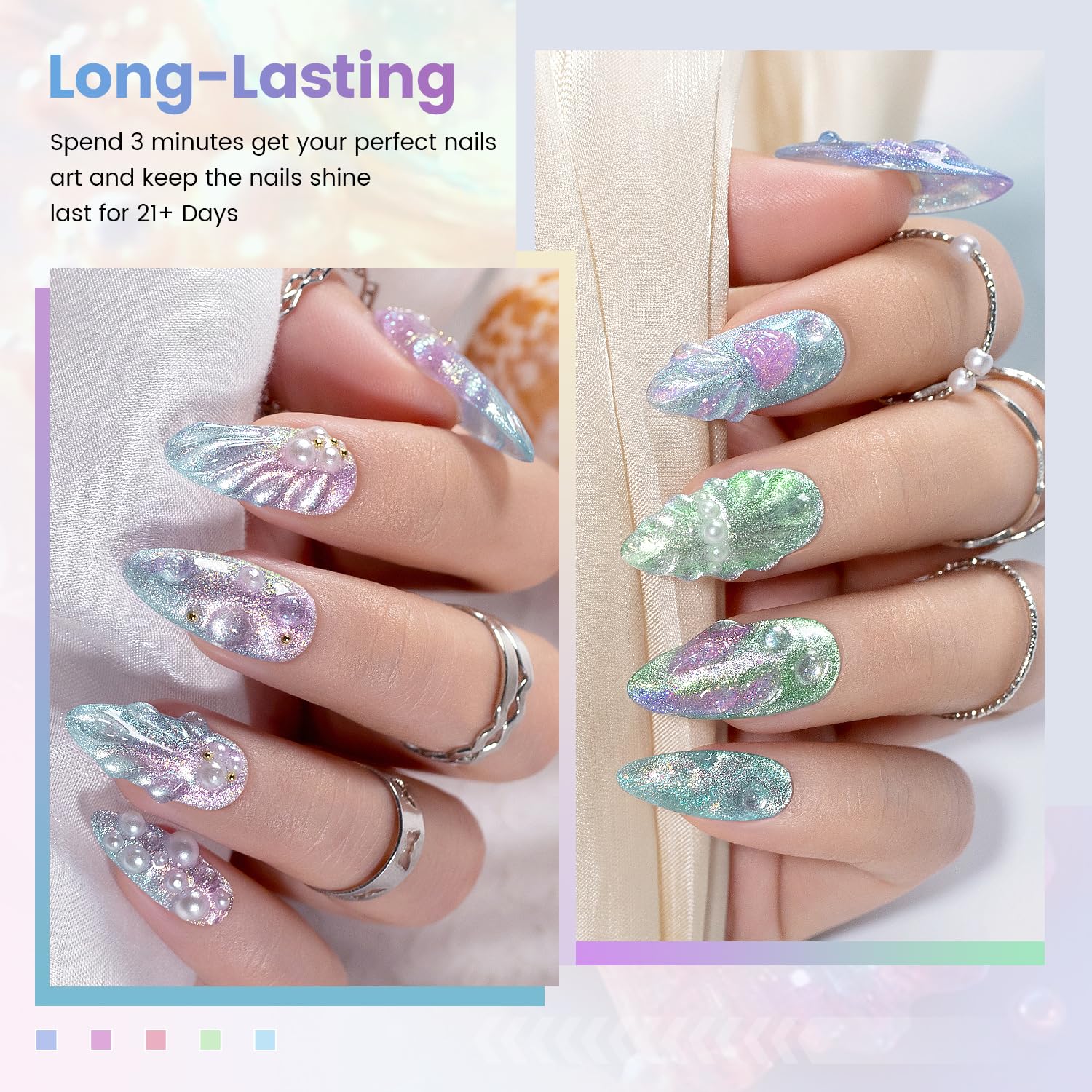 RARJSM Aurora Mermaid Galaxie: paillettes scintillantes pour look cosmique.