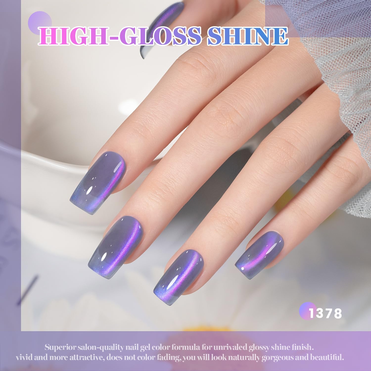 Palette multicolore de vernis gel pour varier les looks.
