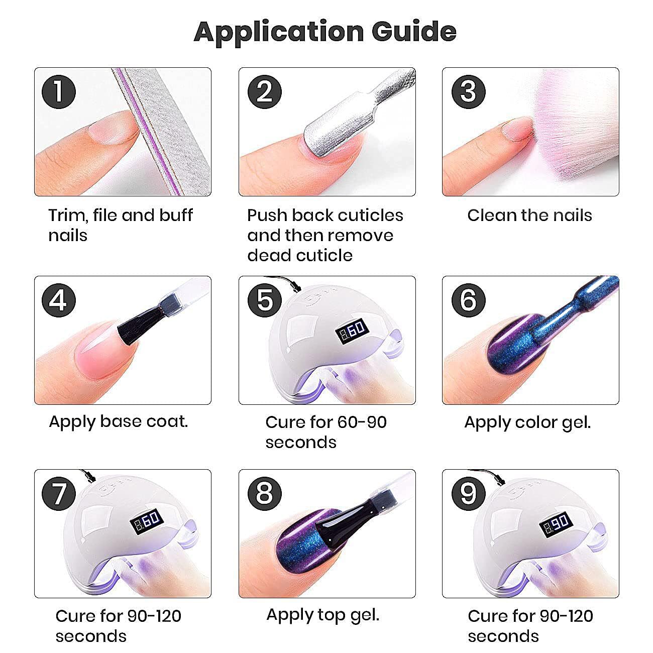 Base et top coat recommandés pour une utilisation prolongée