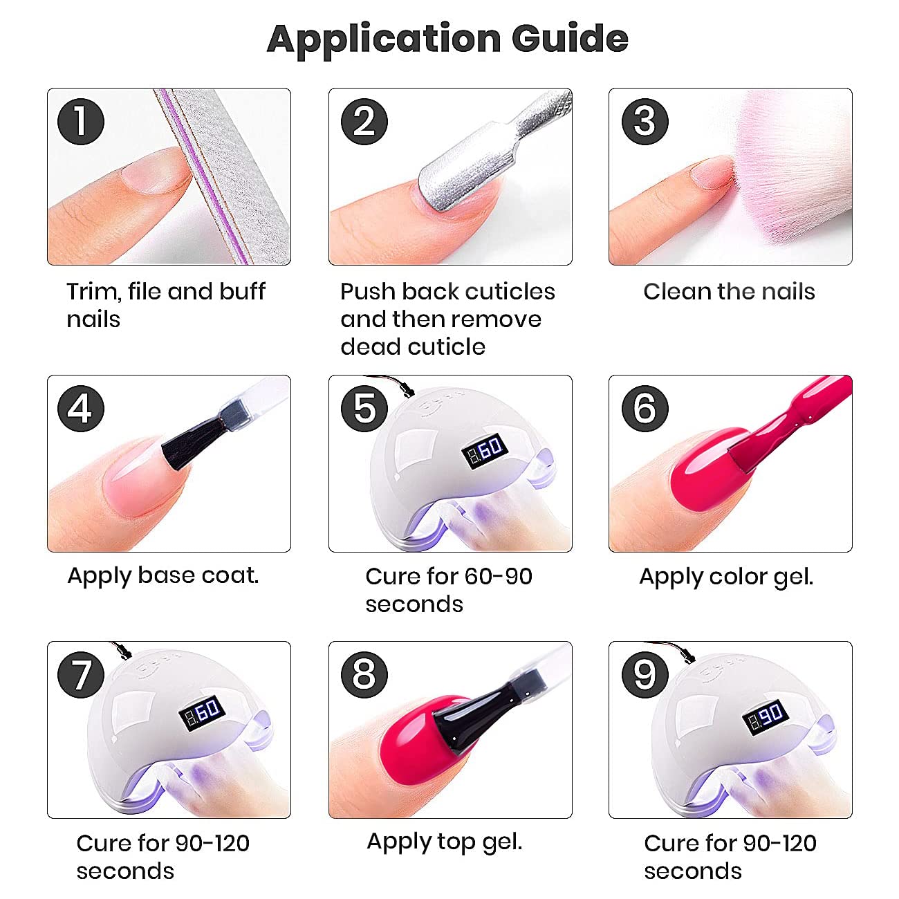 Vernis gel RARJSM en bouteilles 7,5 ml pour kit pratique à domicile