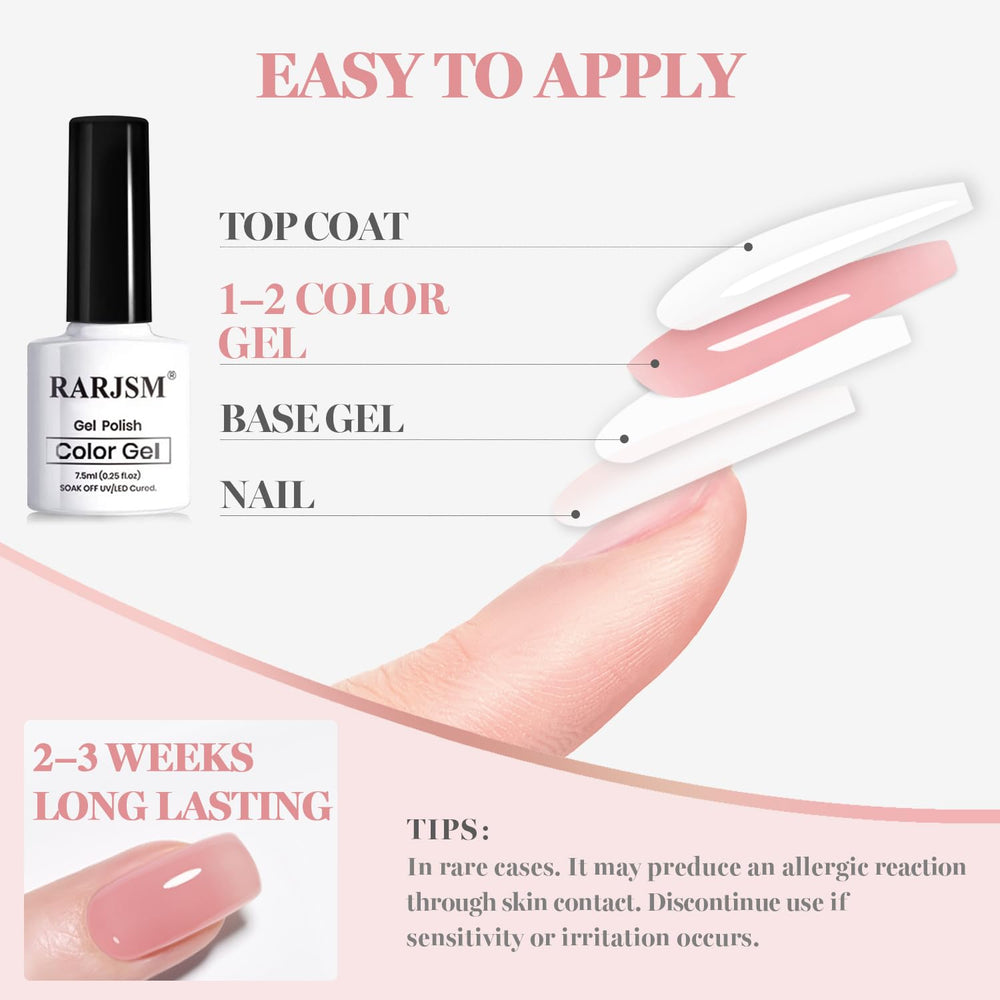 RARJSM brillance fine vernis gel nude