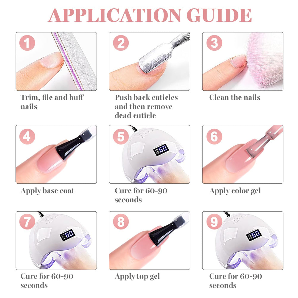 RARJSM coffret vernis gel nude prêt à l'emploi
