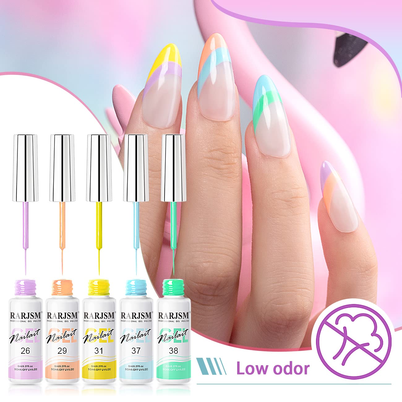 RARJSM Gel Art – nuanciers de couleurs pour combinaisons harmonieuses