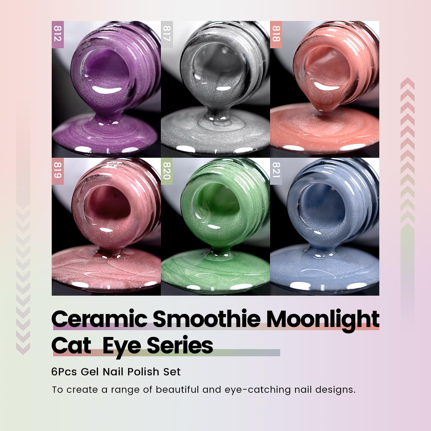 RARJSM Moonlight Cat Eye : effet céramique scintillant pour ongles élégants.