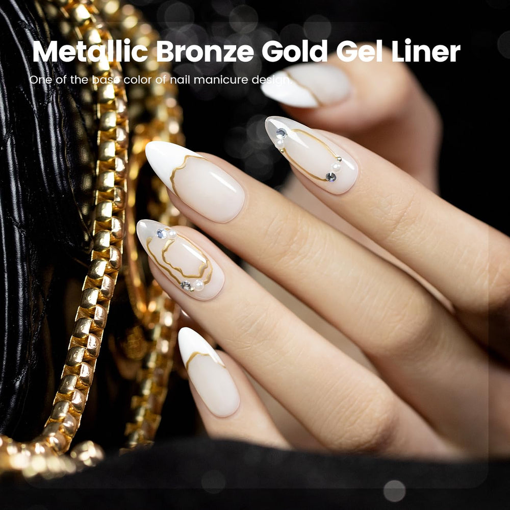 RARJSM effet miroir chrome bronze sur ongles pour fini brillant.