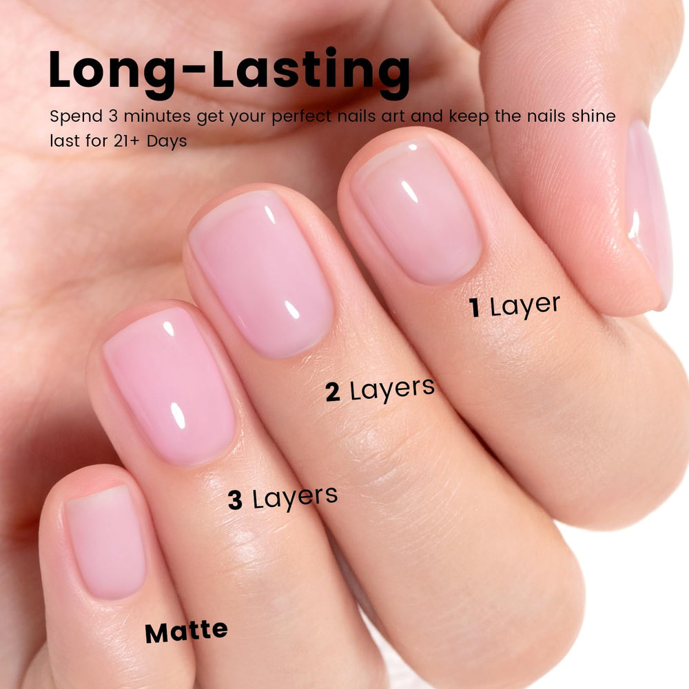 RARJSM Gel Base Teinte Peau Rose Naturelle, renforçant les ongles.