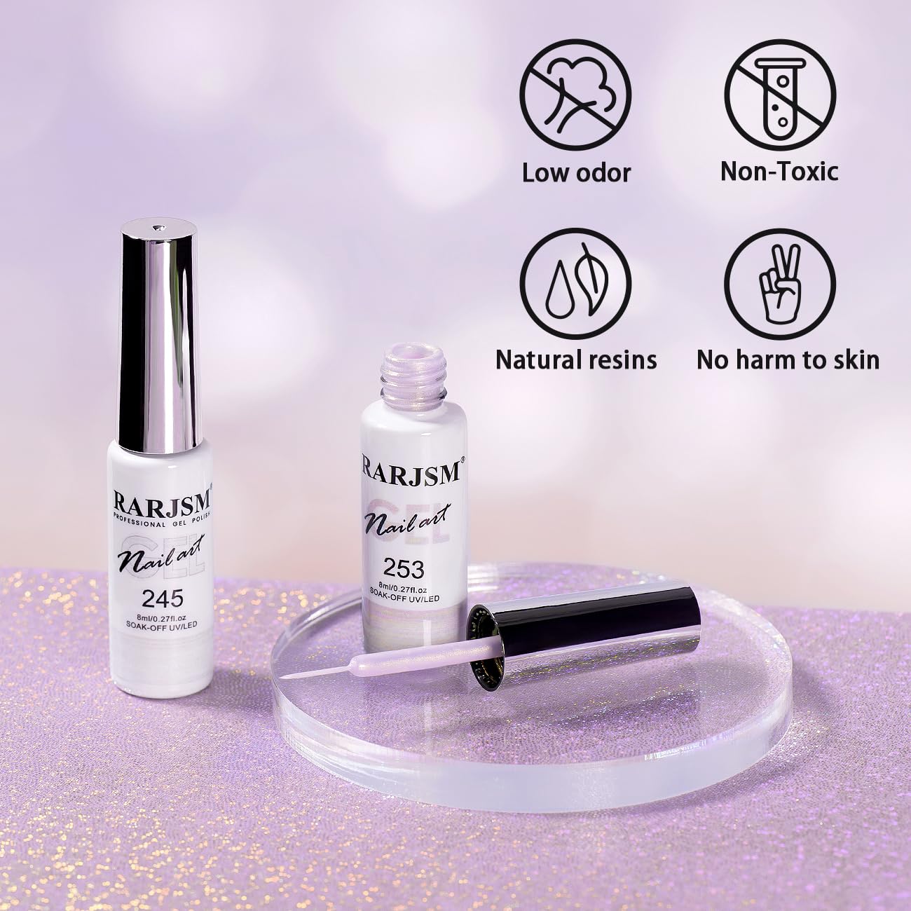 RARJSM Gel liner lait violet clair pour un rendu pastel chic