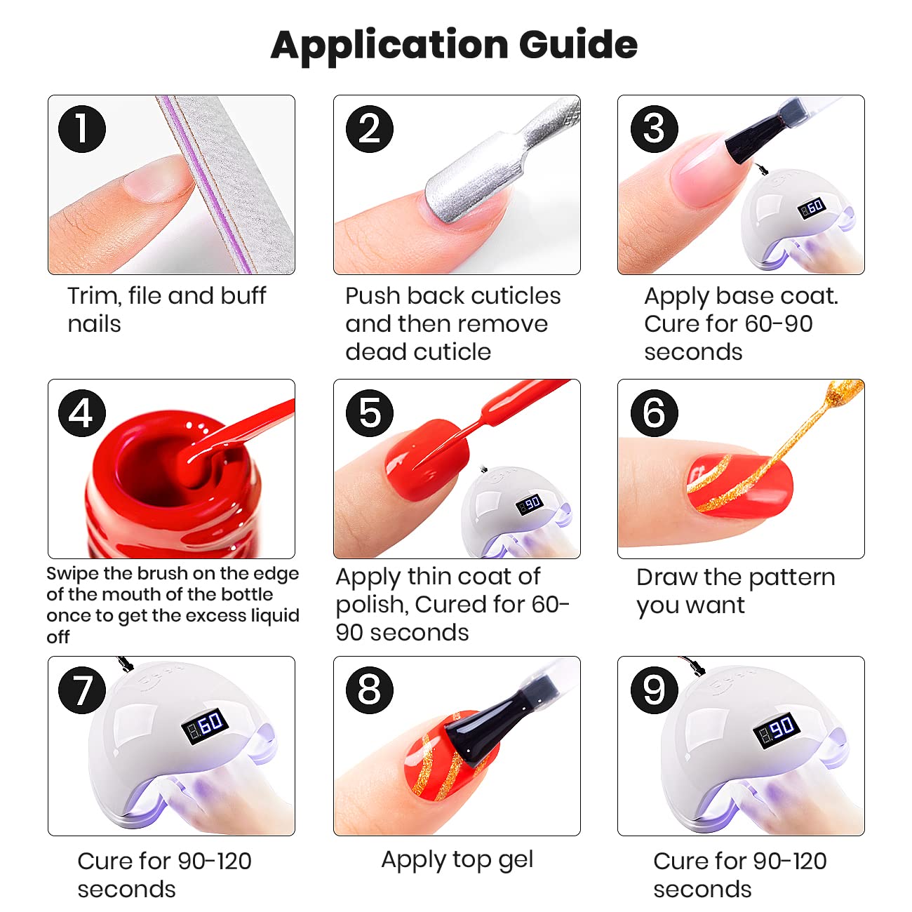 Kit nail art avec deux bouteilles de 8 ml pour créations maison