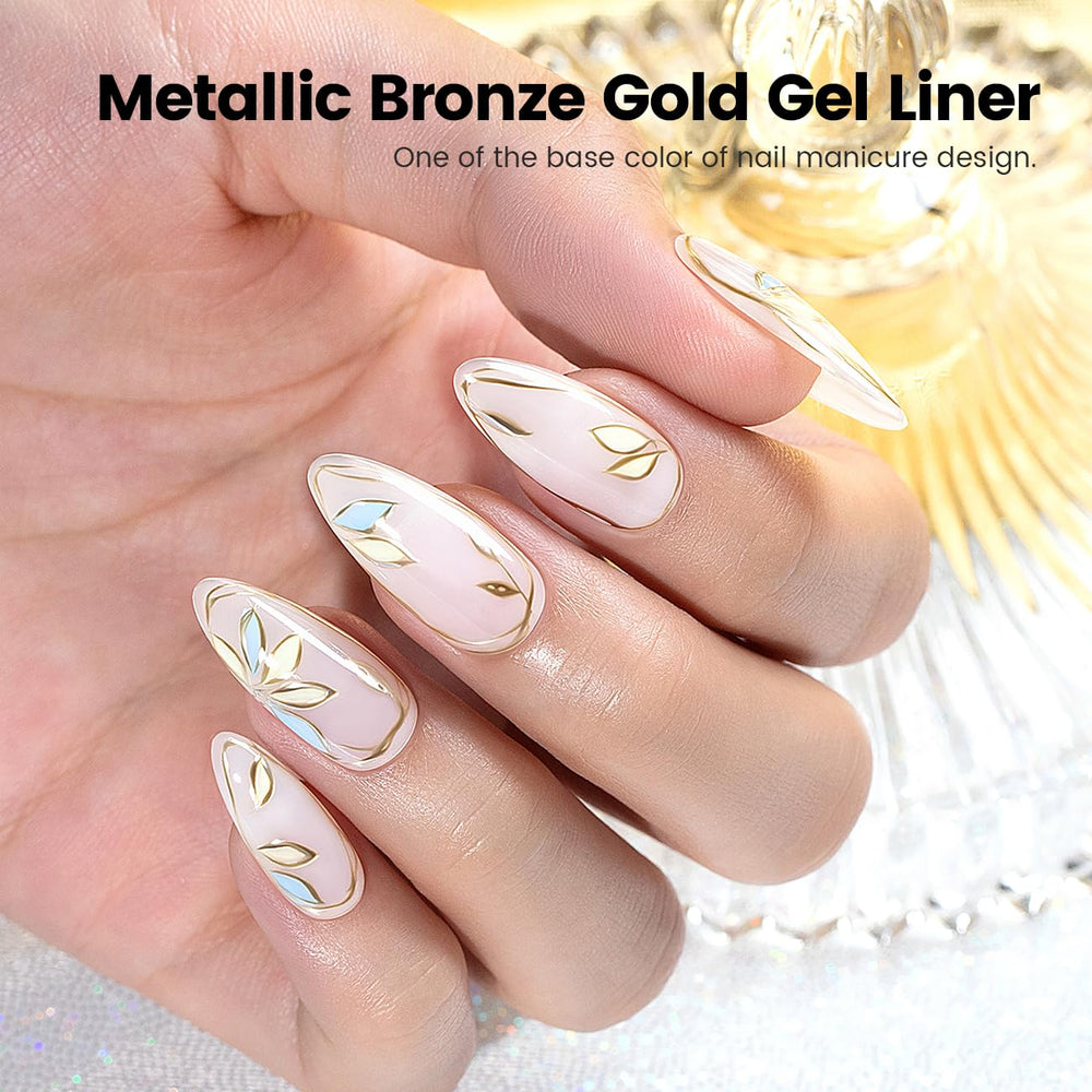RARJSM gel liner chrome design ongles géométrique: possibilités variées pour looks modernes.