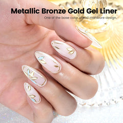 RARJSM gel liner chrome design ongles géométrique: possibilités variées pour looks modernes.