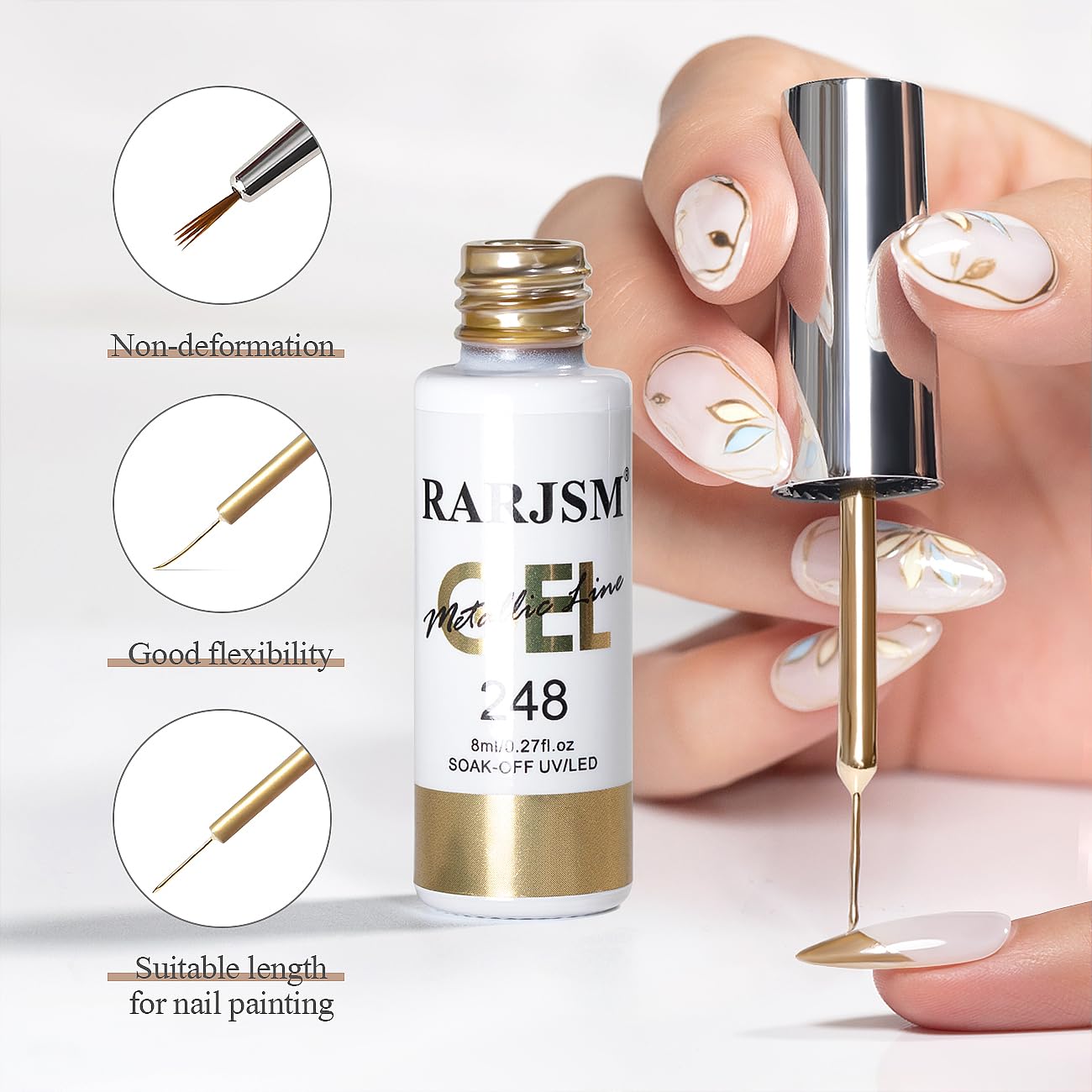 RARJSM gel liner chrome utilisation salon et maison: idéal pour usage pro ou domestique.