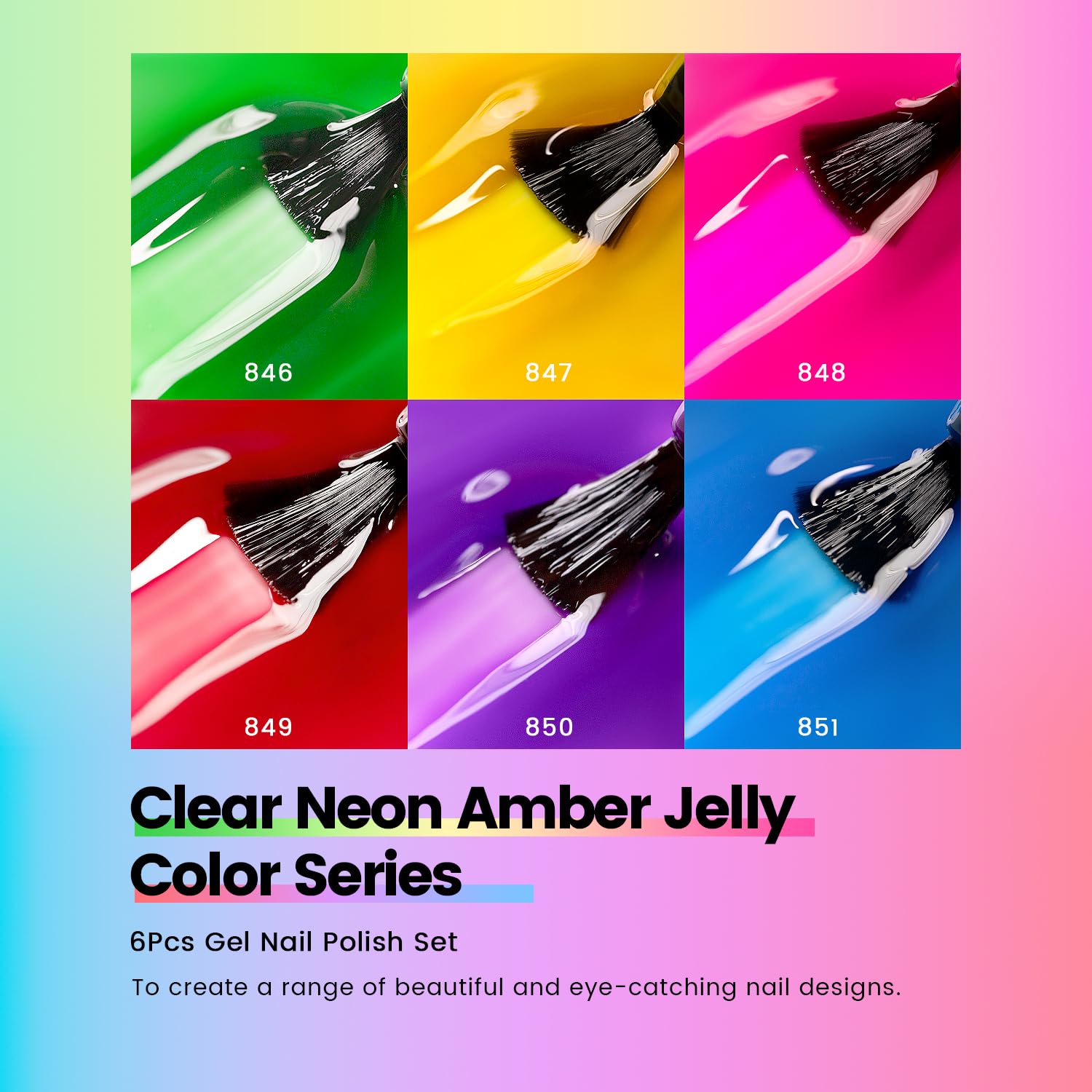 RARJSM Vernis gel translucide vert en flacon pour un accent frais.