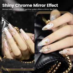 RARJSM pinceau fin intégré pour tracés nets et Nail Art.