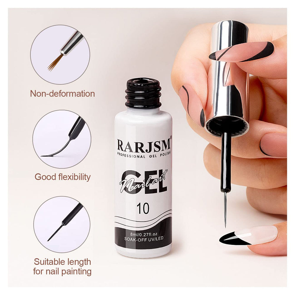 RARJSM Points et traits pour motifs géométriques sur ongles.
