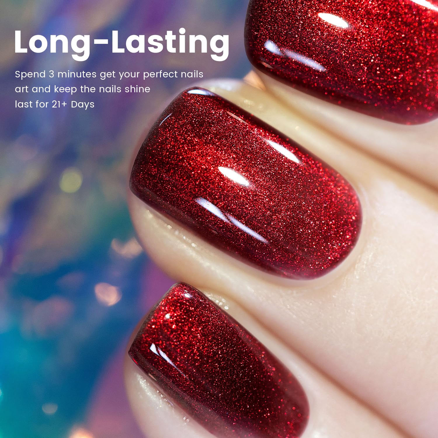 RARJSM vernis gel chameleon paillettes etincelantes pour un look glamour