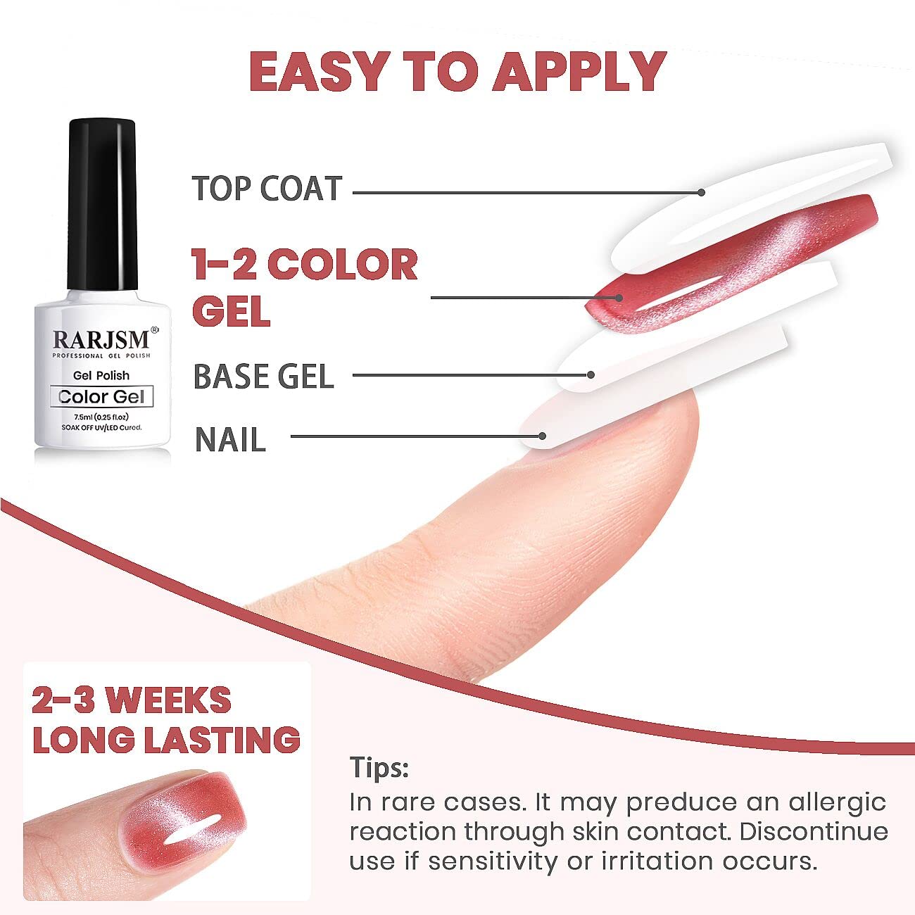 Vernis gel effet œil de chat RARJSM doré champagne pour un look glamour.