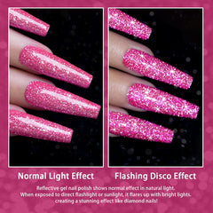 Vernis gel holographique irisé pour effet arc-en-ciel lumineux