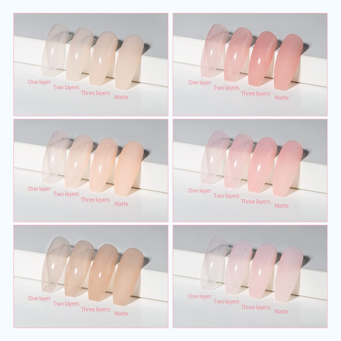 Vernis gel RARJSM Icy Jelly rose foncé, look sophistiqué.