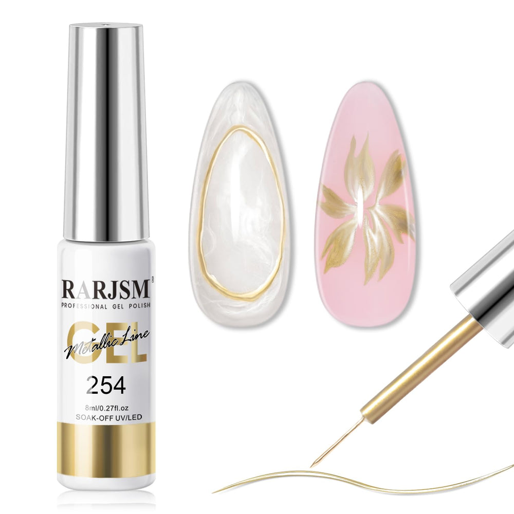RARJSM vernis-gel-liner chrome metallique offre un effet miroir durable sur les ongles.
