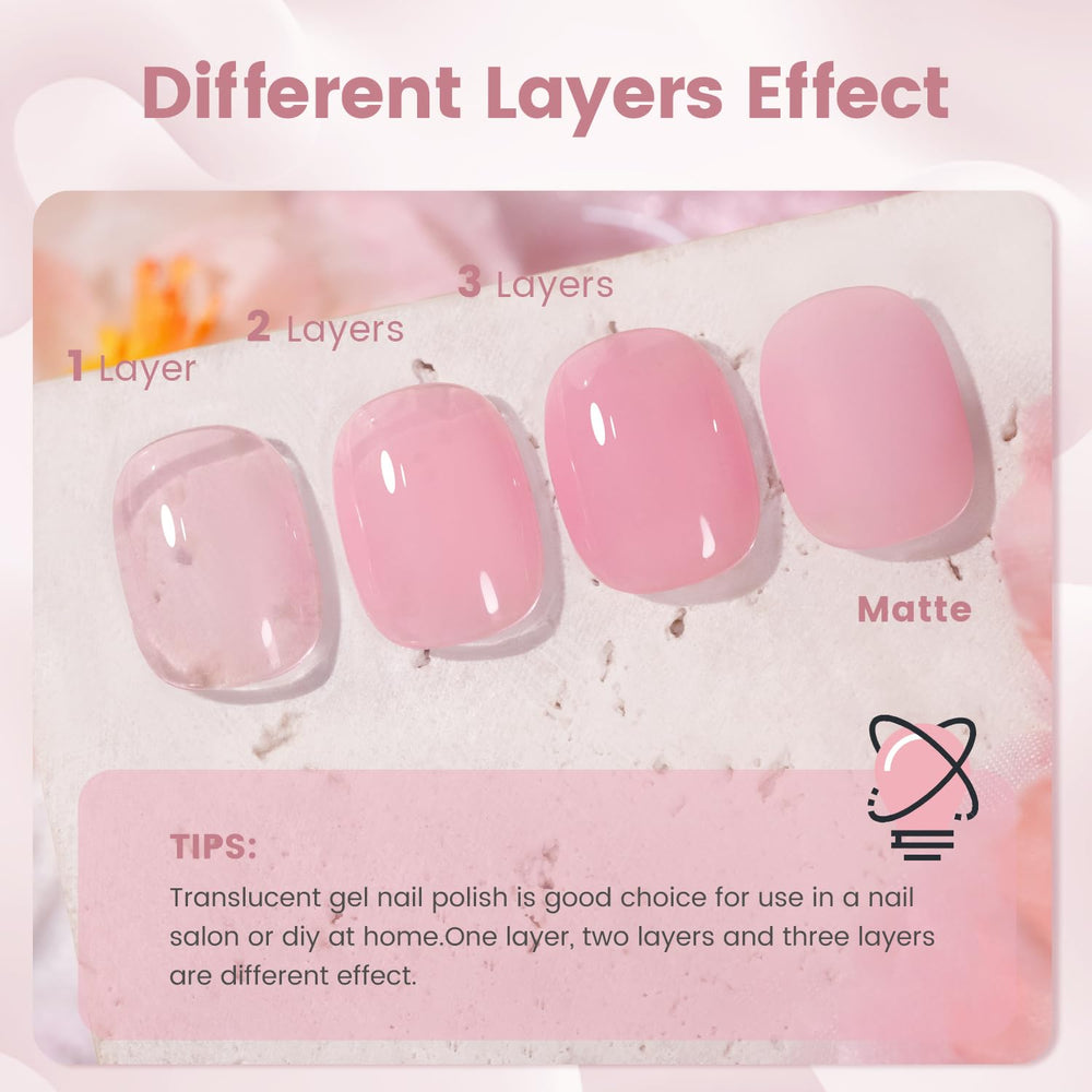 Ongle naturel avec Vernis Gel Nude Jelly de RARJSM pour une teinte subtile