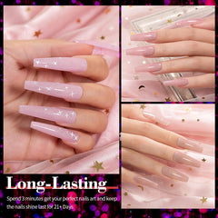 RARJSM Vernis Gel Nude Paillettes Gris Translucide, teinte naturelle polyvalente.