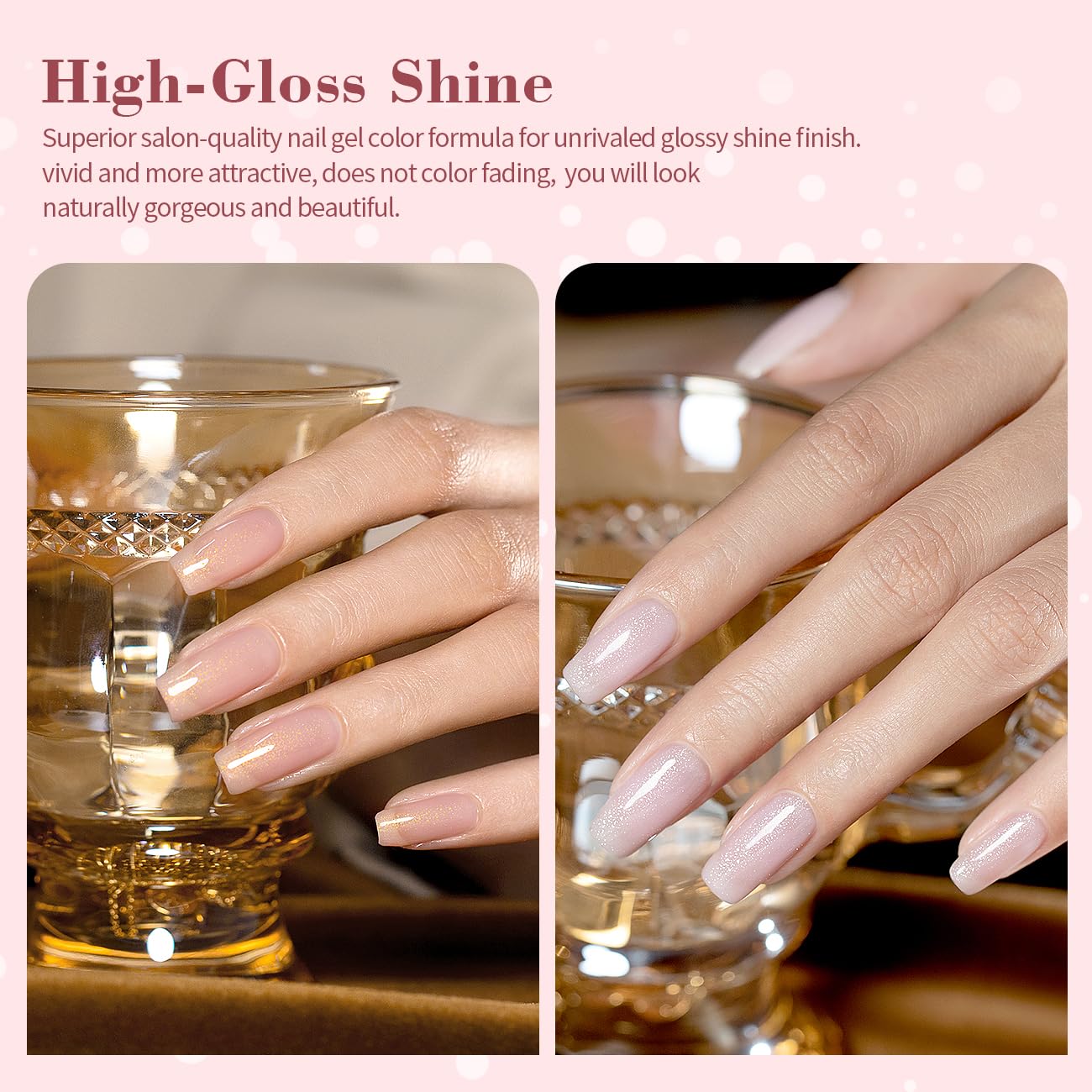 Vernis gel nude satin RARJSM, rendu neutre et élégant.
