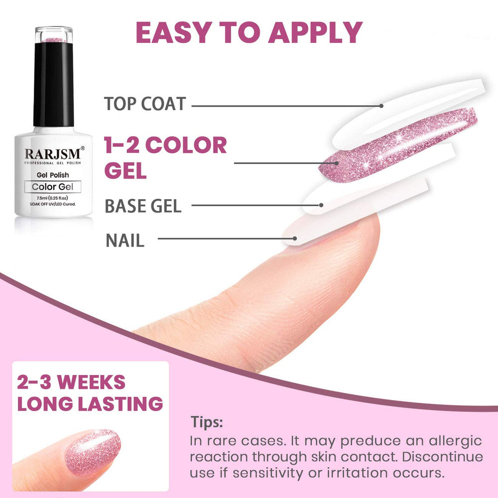 Vernis gel RARJSM packaging élégant – présentation premium