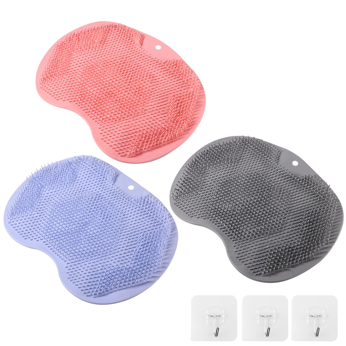 RARKVEN ensemble 3pack brosse-pieds-douche, nettoyage profond sans effort.
