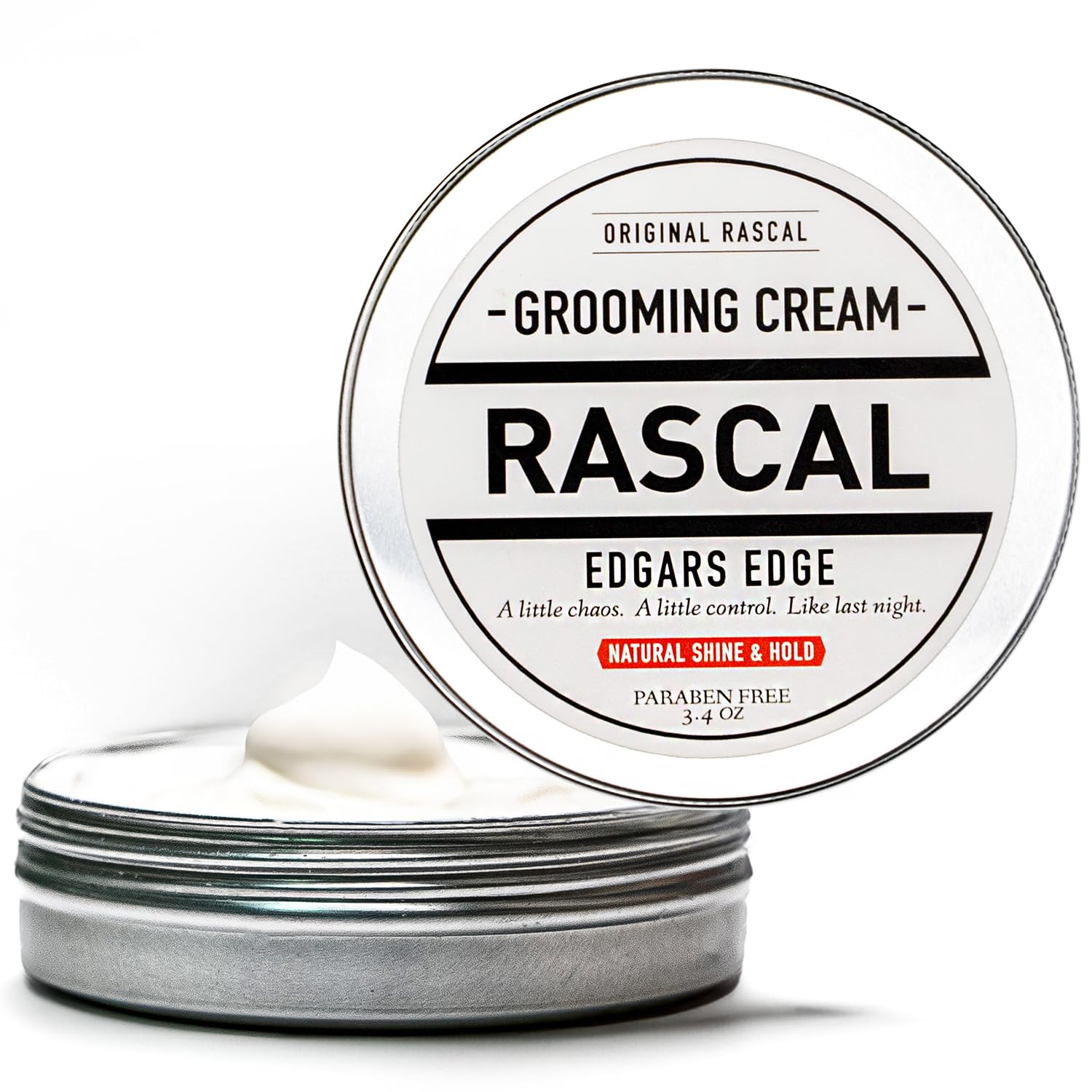 Rascal Original Edgar's Edge: crème coiffante en bouteille, tenue moyenne et brillance naturelle.